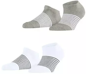 Esprit Summer Stripe 2-Pack Sneakersocken (17451) white grey mix