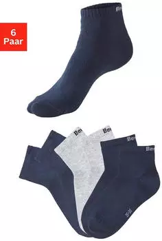 Bench Sneaker Socken 6er-Pack marine/hellgrau meliert/dunkeljeans