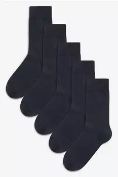 Next Fashion Bestickten Knöchelsocken 5er-Pack (12925543) navy