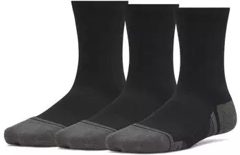 Under Armour UA Perf Tech 3PK CRW Socks (6015147-008-XS) ultimate black/jet gray