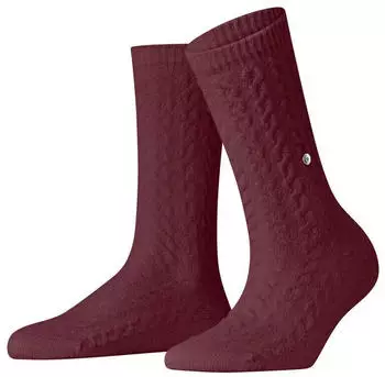 Burlington Cable Socken (27207) merlot