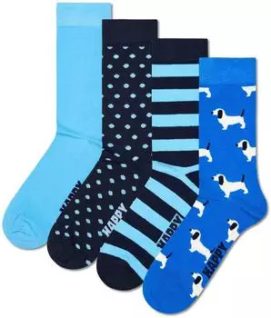 Happy Socks Everyday Crew Socken 4er-Pack Geschenkbox (P007262-36-40) mehrfarbig