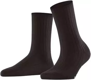 Falke Cotton Rib Socken - dark brown
