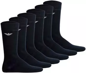 Emporio Armani Socks Casual Cotton 6 Pack (74099917-39) marine