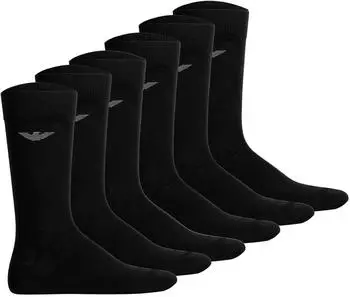 Emporio Armani Casual Cotton Kurzsocken 6er-Pack (TB_EM000554-AF14446-6P-MC061-39-46) schwarz/wei&szlig;