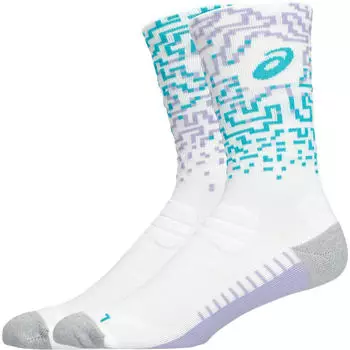 Asics Performance Run Crew Running Socks (3013B285-102) white/energy aqua/fresh air