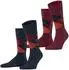 Burlington Everyday Argyle Socken 2er-Pack (21102) dark navy