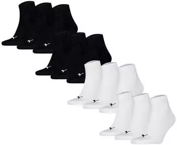 Puma Quarter Plain 12P Socken (TB_701230337-12P-2/2/3/3-35/38) schwarz/wei&szlig;