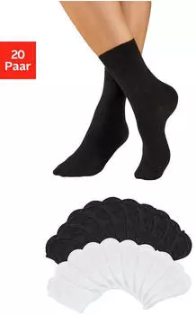 H.I.S Jeans Socken mit Elastikeins&auml;tzen (74831507) schwarz/wei&szlig;