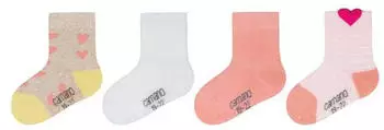 Camano Soft Bio-Baumwoll Crew Socken Kinder 6er Pack (1106149) pink dogwood
