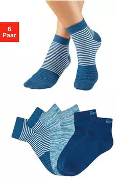 Bench Sneakersocken 6-Paar Packung navy/azur