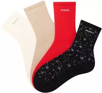 HUGO Socken (50570204) creme/dunkelbeige/rot/schwarz
