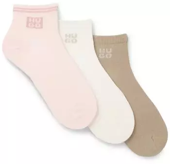 HUGO 3P SH HEART CC W Kurzsocken (50570083) wei&szlig;/braun