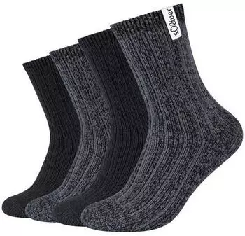 s.Oliver Cosy Rib Sneaker Socken (36143312) schwarz