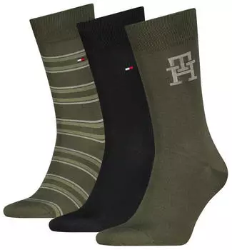 Tommy Hilfiger Socken 3er-Pack mit Geschenkbox (72532540) olive