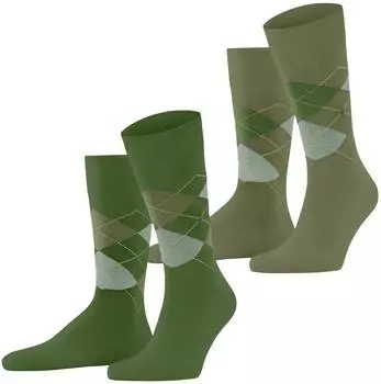 Burlington Everyday Argyle Socken (21102) fir green