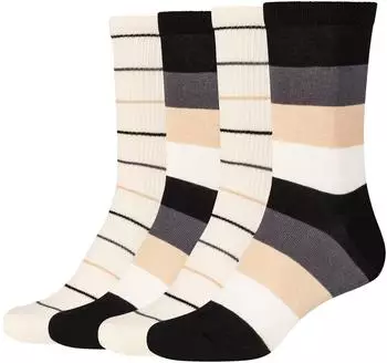s.Oliver Silky Touch Gestreifte Lurex Crew Socken 2er-Pack (85148949) schwarz