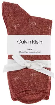 Calvin Klein CK Women Sock 4P Gifting AOP Socken (4 Paar) (701241216) rust red