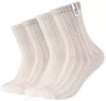 s.Oliver Cosy Rib Sneaker Socks (74540805) offwhite melange