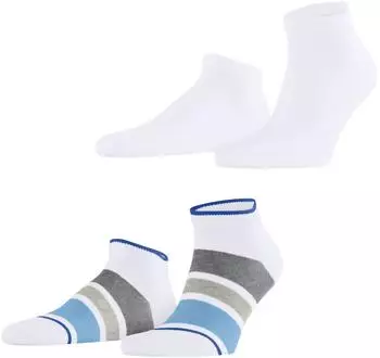Esprit Multi Stripe 2-Pack Sneaker Socks (17772) wei&szlig; white 2000
