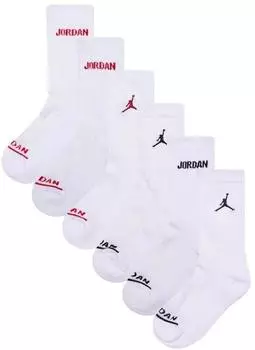 Nike Jordan Jordan Kids Crew 6 Pack Socken (BJ0343-001) rot/schwarz/wei&szlig;