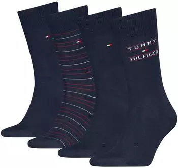 Tommy Hilfiger Socken mit Geschenkbox, 4er Pack (701241158) navy