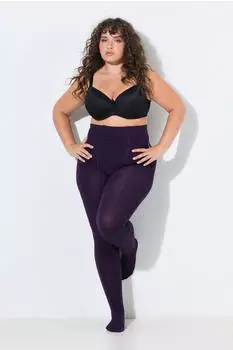 Ulla Popken Feinstrumpfhose Strumpfleggings 200 DEN Komfortbund (713904) dunkel violett