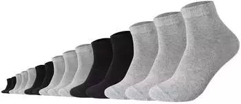 Camano Kurzsocken 15er Pack mit recycelter Baumwolle (1113510015) light grey melange