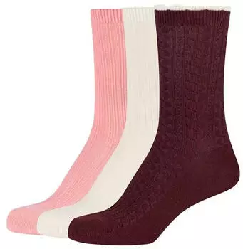 Camano Socken mit weichem Rippbund 3er Pack (33498841) windsor wine