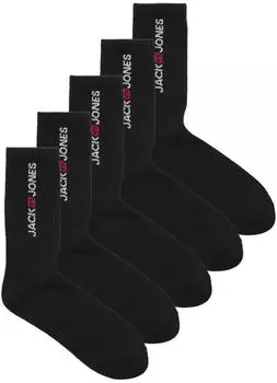 Jack & Jones JACCORP Old Logo Tennis Socken 5-Pack (45917526) feuerrot/schwarz/weiß