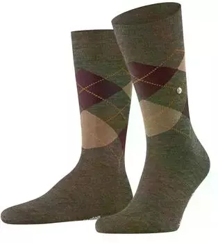 Burlington Edinburgh Melange Socken (21183) gr&uuml;n covert