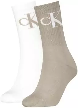 Calvin Klein CKJ Women Sock 2P Monogram Socken (143428993) beige