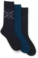 BOSS Socken "3PRSGiftset ArgyleCC" 3 Paar tlg. Geschenk-Set, Baumwoll-Mix
