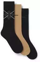 BOSS Socken "3PRSGiftset ArgyleCC" Geschenk-Set, Baumwoll-Mix