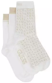 Guess 3 Pack Glam Lurex Socks Socken mit Glanzfäden (97478260) light gold lure