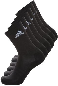 Adidas 3-Streifen Crew Socken 6er Pack schwarz (AA2295)