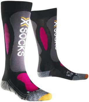 X-Socks Ski Carving Silver Skistrümpfe schwarz/lila