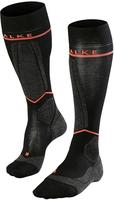 Falke SK Energizing Socken Damen in black-neon red, Gr&ouml;&szlig;e 35-38/W1 - schwarz