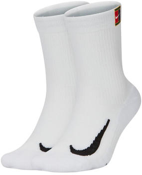 Nike Tennis Crew Socks (2 Pairs) NikeCourt Multiplier Cushioned white (SK0118-100)