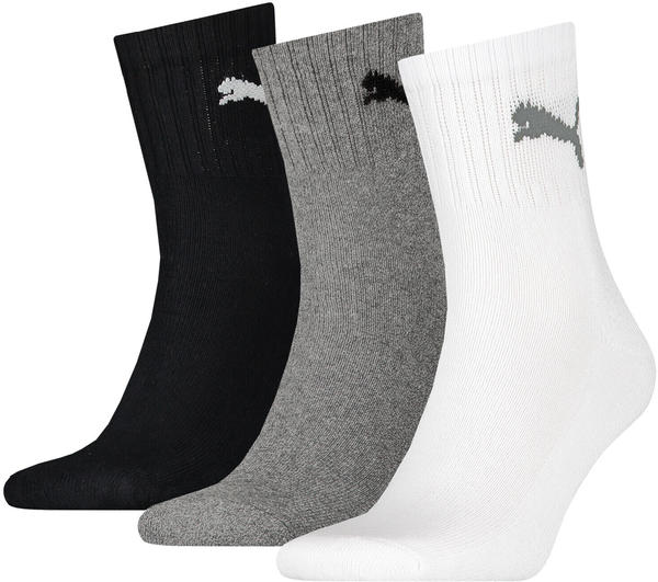 Puma 3-Pack Short Crew Socks white/grey/black (231011001-882)