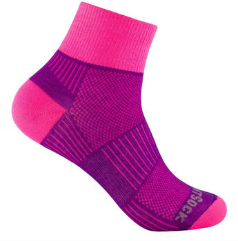 Wrightsock Coolmesh II Quarter Socks (805-64) pink/plum