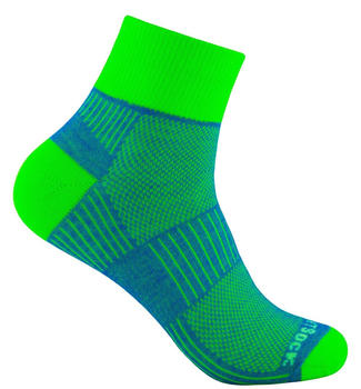 Wrightsock Coolmesh II Quarter Socks (805-63) blue/green