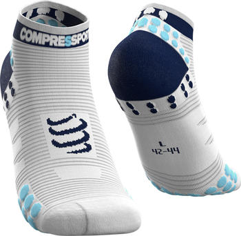 Compressport Pro Racing Socks V3.0 Run Low white/blue