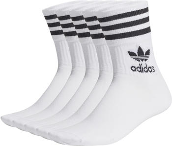 Adidas 5-Pack Mid Cut Crew Socks white (H65458)