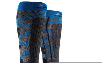 X-Socks Ski Rider Silver 4.0 (SMKRW19U) stone grey melange/turquoise