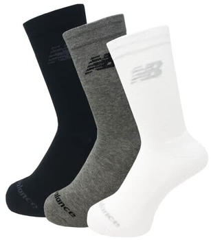 New Balance 3-Pack Cotton Cuschioned Crew Socks (LAS95363) grey/white/black