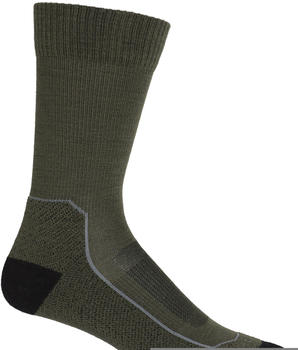 Icebreaker Men's Merino Hike+ Light Crew Socks (105103) loden green black/gristone heather