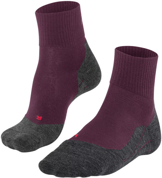 Falke TK5 Wander Wool Short Damen Trekking-Socken (16184) dark mauve