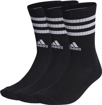 Adidas Unisex 3-stripes Cushioned Crew Socks 3 Pairs Socken black/white