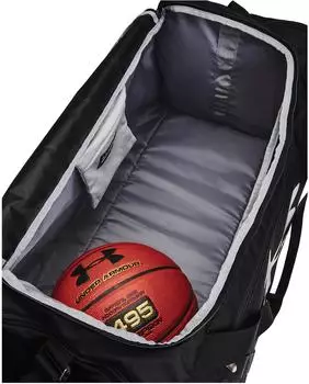 Under Armour Undeniable 5.0 Duffle L (1369224) black/metallic silver – Praktische Fächer für Schuhe und Nasswäsche